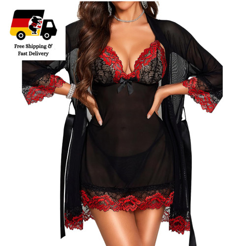 Rslove spitzen babydoll damen - spitzen-babydoll,