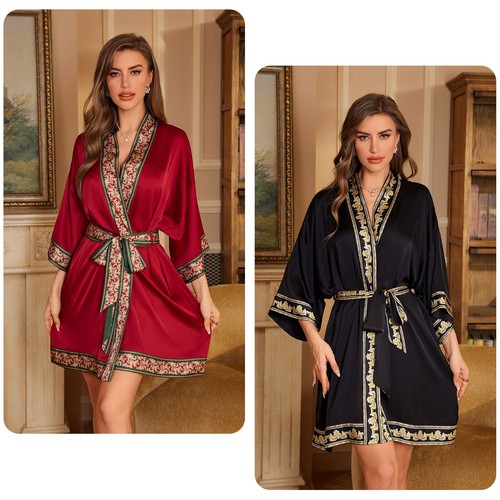 Kimono nachthemd morgenmantel - kimono,