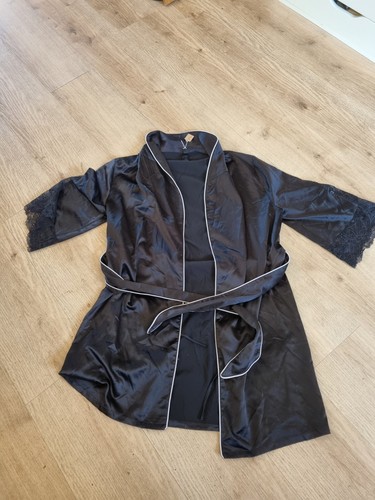 Morgenmantel kimono satin - morgenmantel,